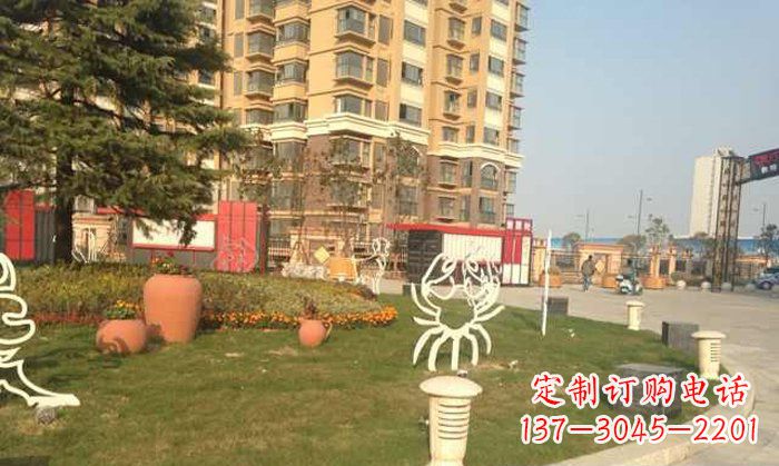 金华不锈钢螃蟹雕塑精致美观的艺术之作
