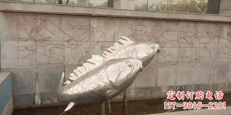 金华不锈钢喷泉鲤鱼喷泉雕塑