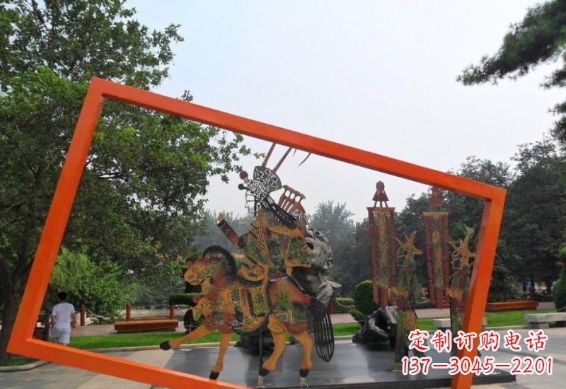 金华不锈钢皮影戏雕塑传承民间文化的艺术精粹