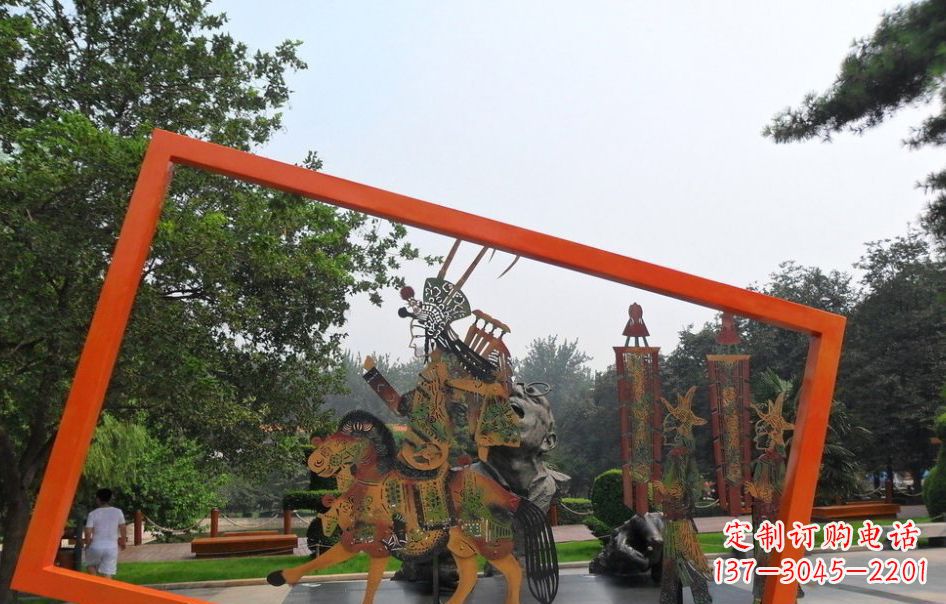 金华传承皮影戏——不锈钢皮影戏雕塑