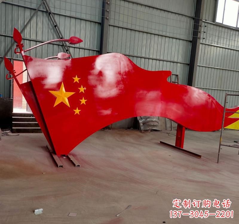 金华不锈钢拼接党旗雕塑