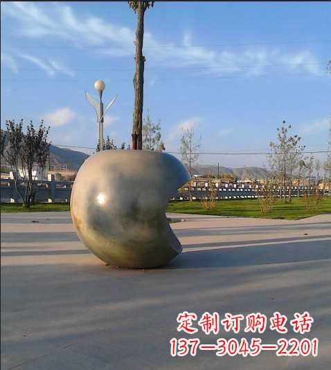 金华不锈钢苹果雕塑艺术与现实的完美结合