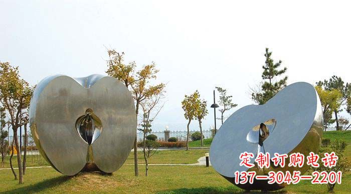 金华不锈钢苹果雕塑象征新生活的精神