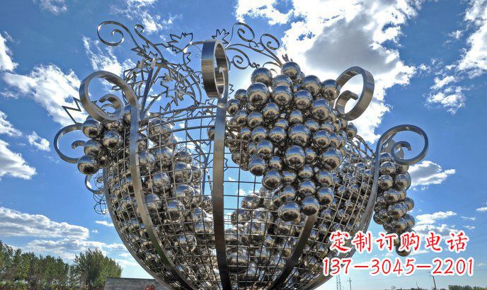 金华不锈钢葡萄雕塑精致美观、经久耐用