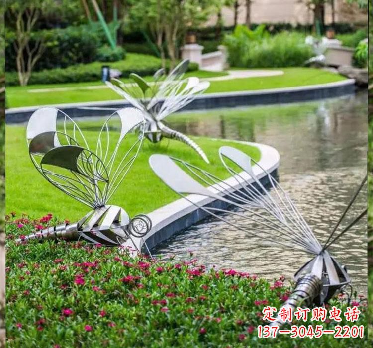 金华不锈钢蜻蜓一件完美的动物雕塑