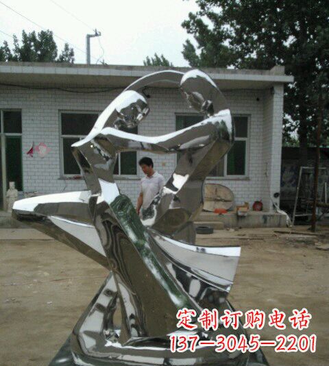 金华浪漫的不锈钢情侣雕塑