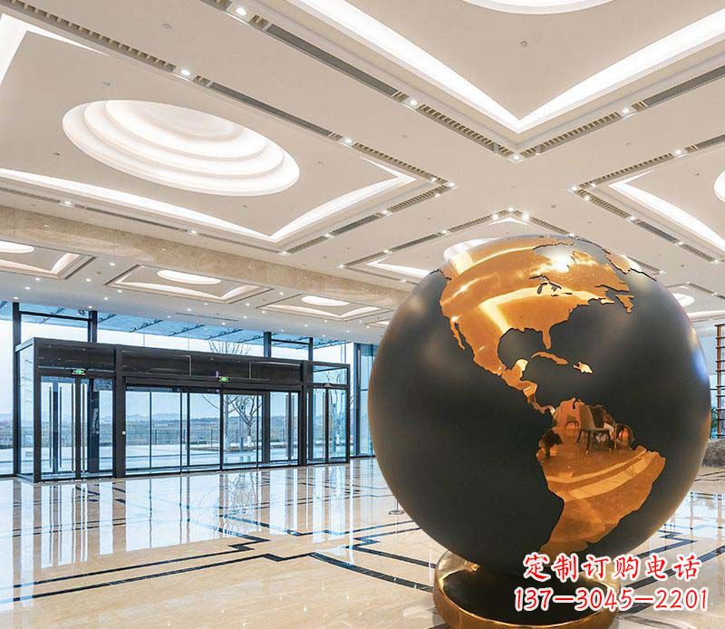金华不锈钢地球仪雕塑精美绝伦
