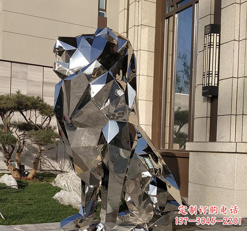 金华不锈钢狮子雕塑精美而又富有艺术感