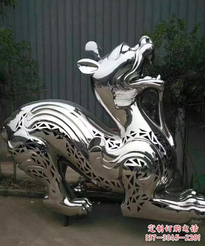 金华不锈钢麒麟象征着祥和与美好