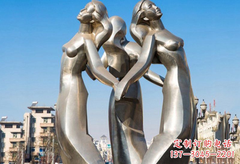 金华不锈钢女孩雕塑
