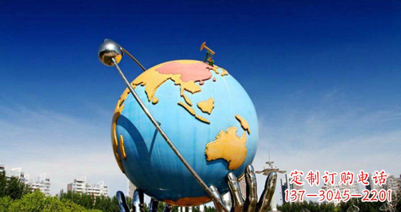 金华不锈钢地球雕塑一个充满环保意义的艺术品