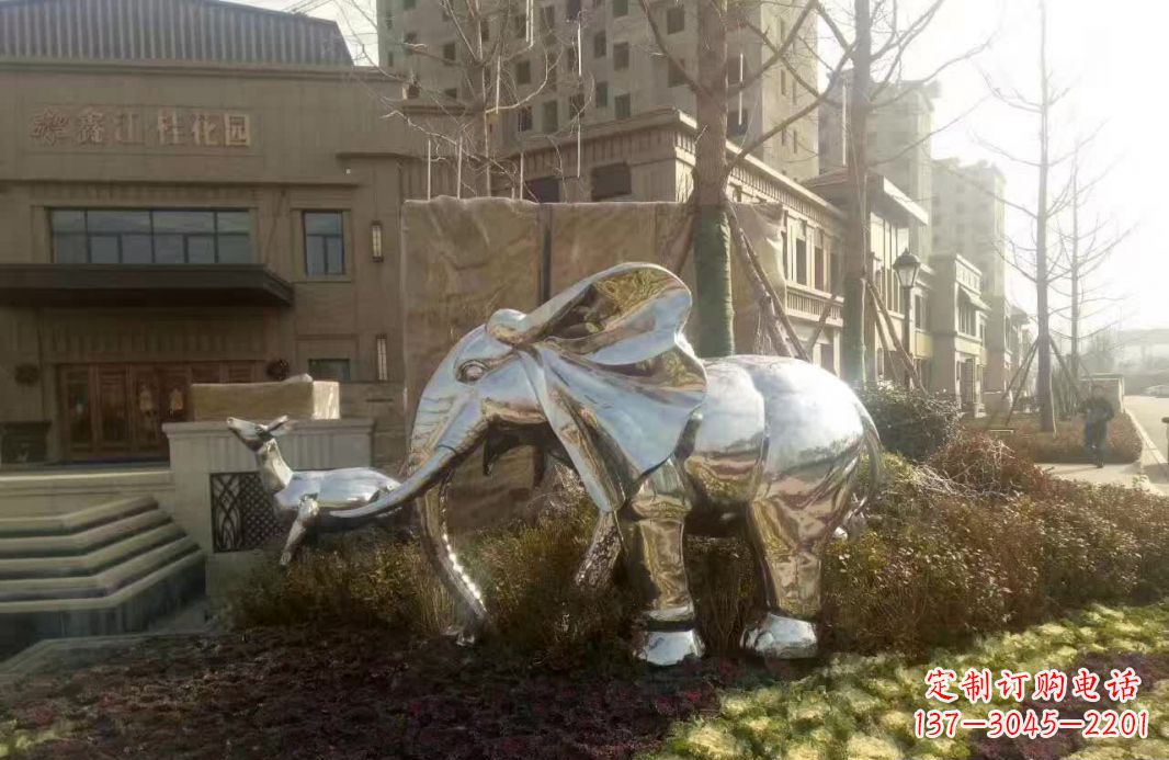 金华不锈钢大象雕塑——美轮美奂的艺术精品
