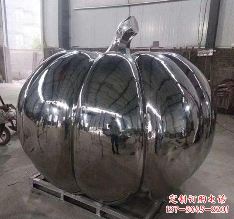 金华不锈钢蔬菜南瓜雕塑