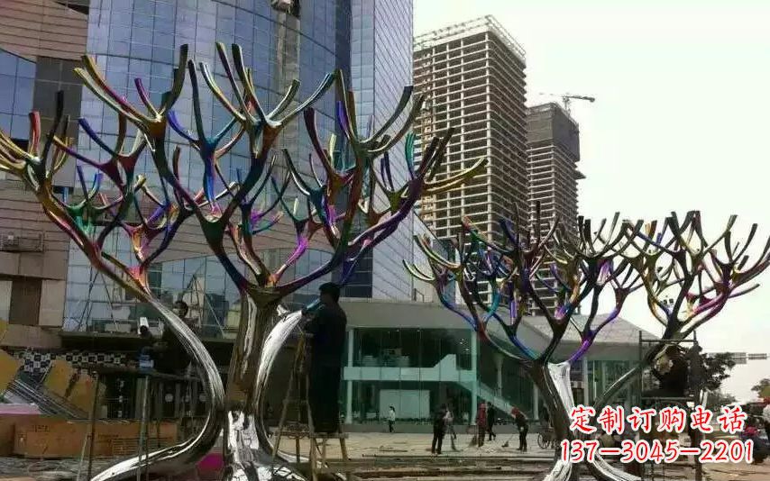 金华不锈钢树枝景观雕塑