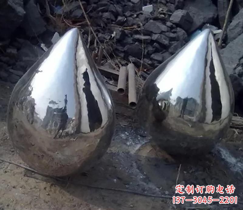金华不锈钢水滴景观雕塑