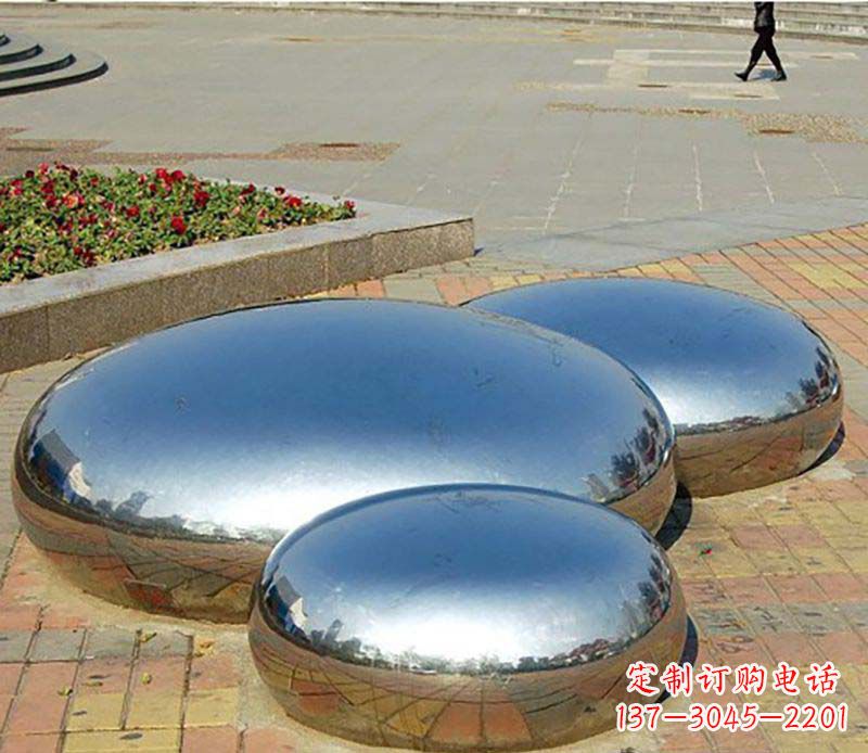 金华不锈钢水滴校园雕塑