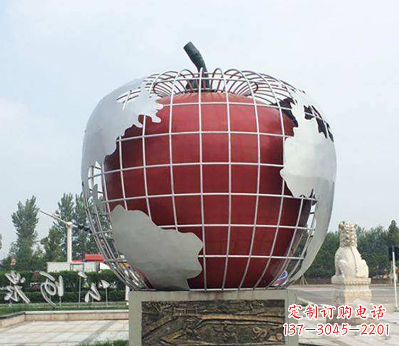 金华不锈钢水果雕塑艺术品精美绝伦