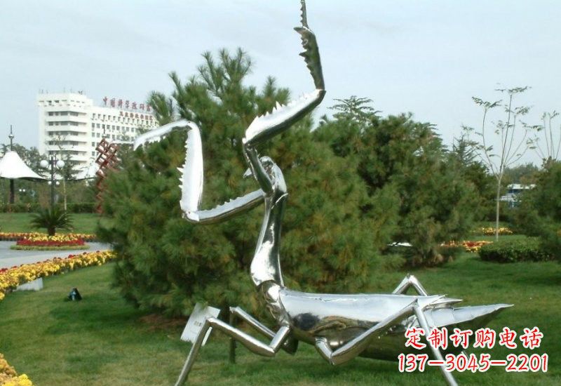 金华不锈钢螳螂雕塑艺术的精美结晶