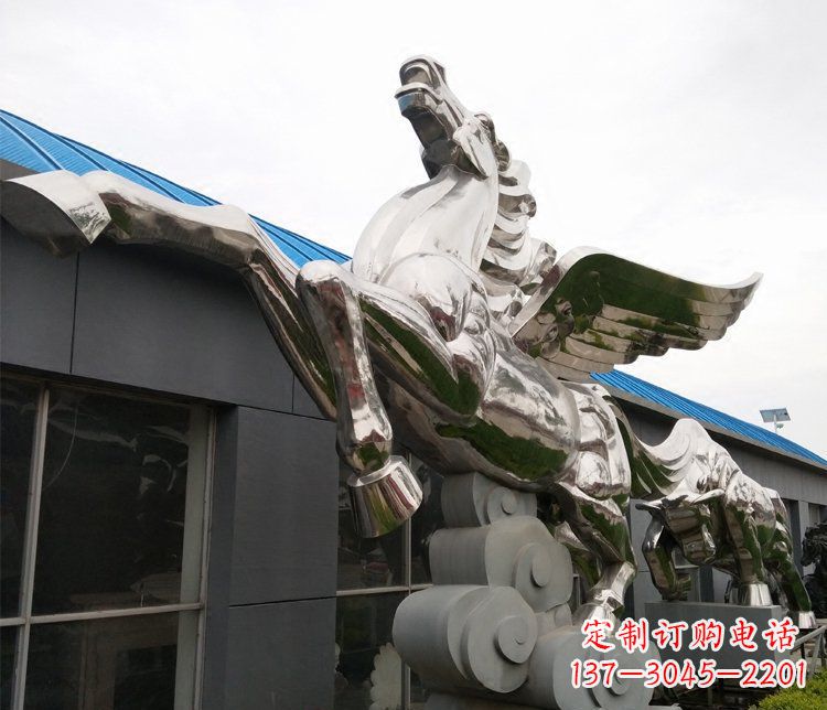 金华不锈钢飞马城市雕塑展现城市精神