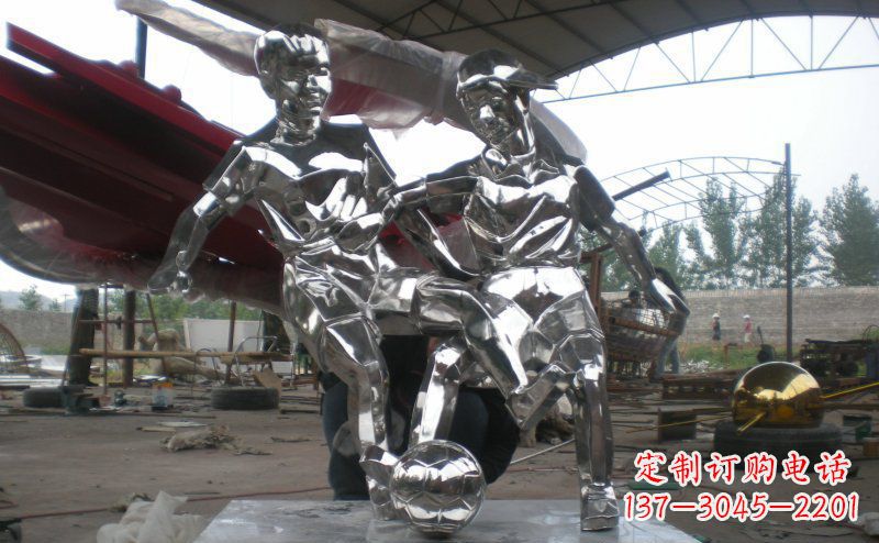 金华不锈钢足球雕塑
