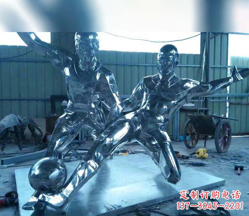 金华不锈钢足球雕塑精美的足球景观