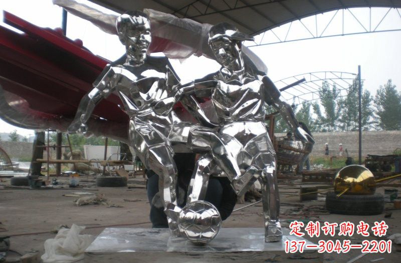 金华不锈钢足球雕塑精美的艺术品