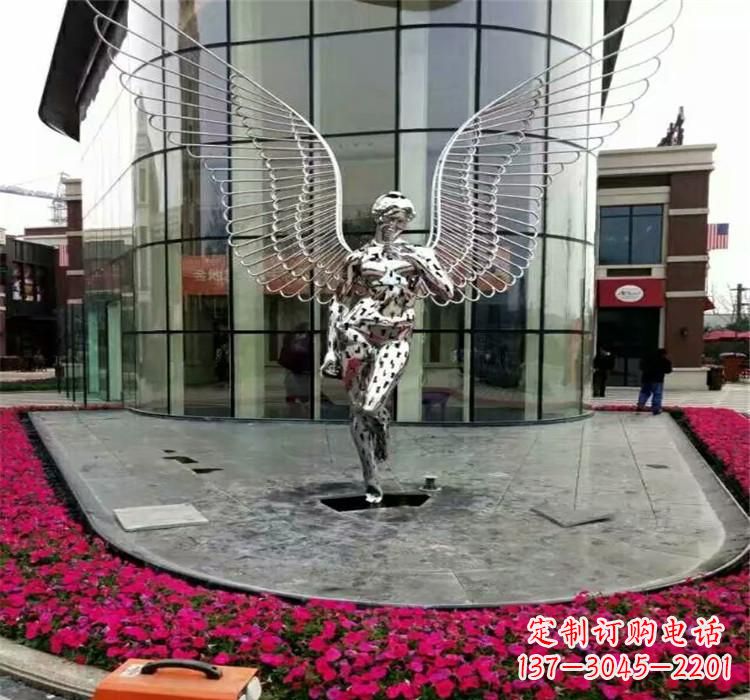 金华不锈钢天使雕塑传递着爱的美丽