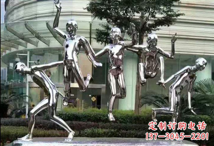 金华勇敢跳跃的儿童雕塑