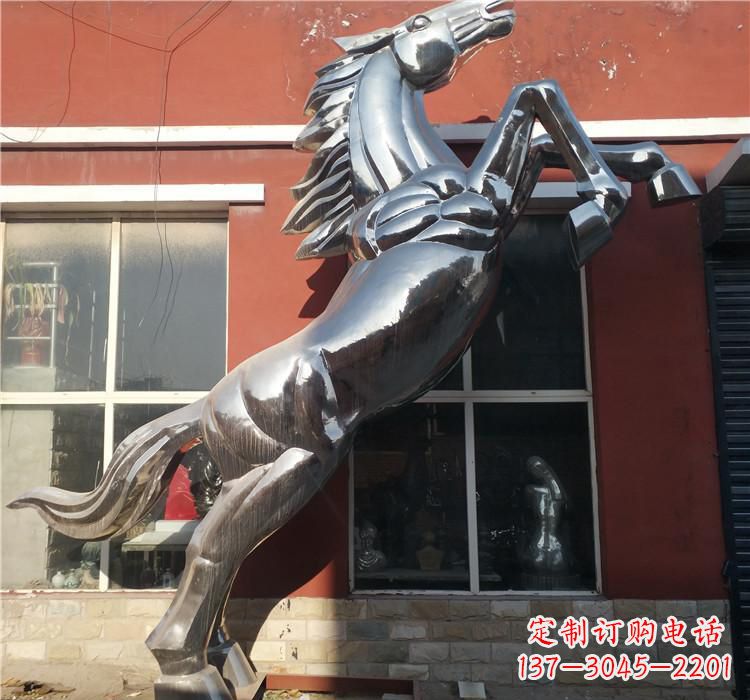 金华不锈钢跳跃马雕塑