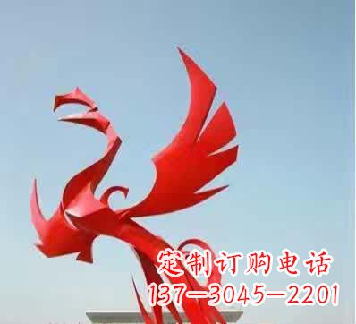 金华不锈钢铁艺凤凰雕塑美丽的象征