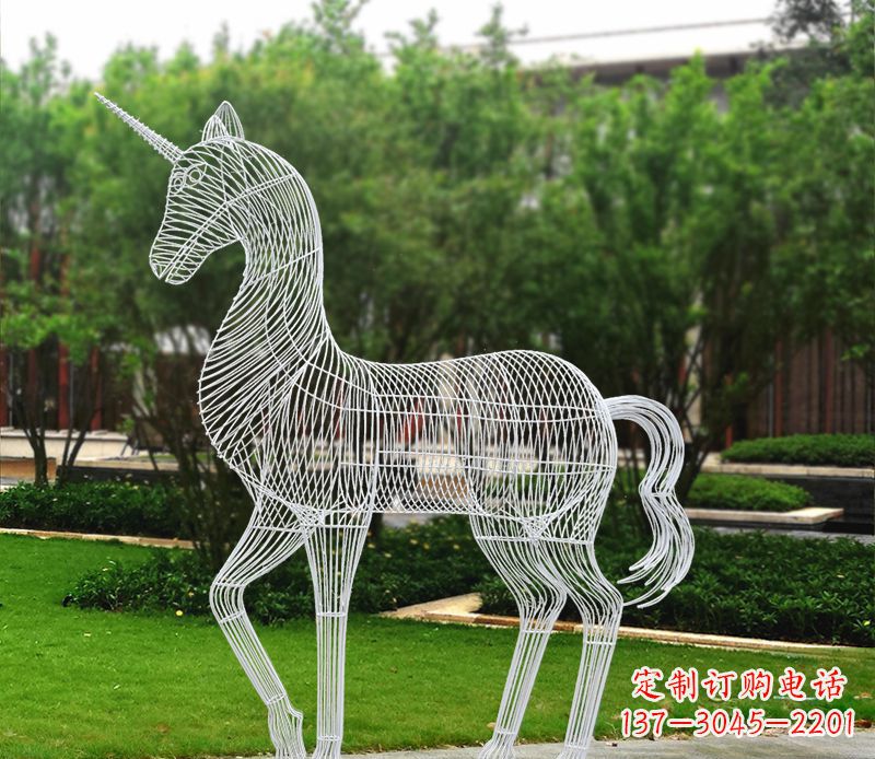 金华不锈钢马雕精美艺术品