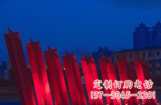 金华不锈钢五角星雕塑铸就永恒之美