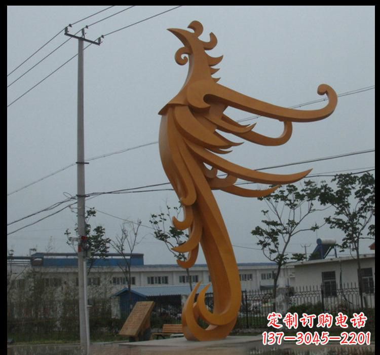 金华不锈钢凤凰雕塑抽象艺术的精美杰作