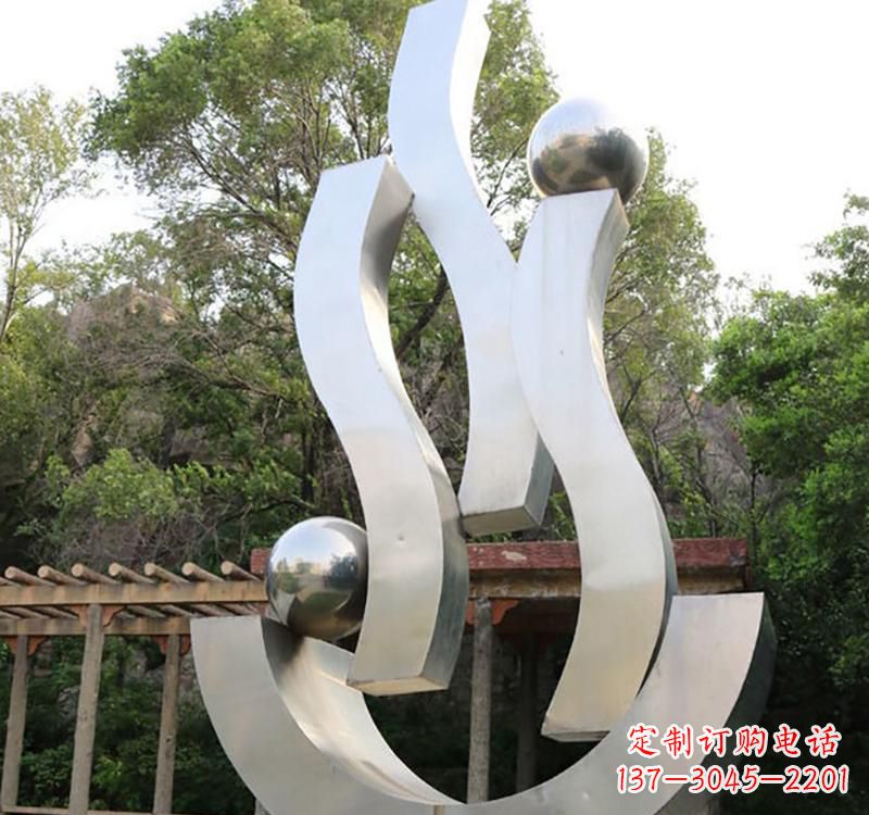 金华不锈钢小区“飘带雕塑”一种充满艺术气息的雕塑