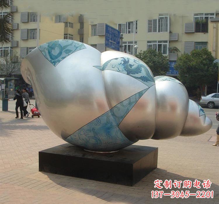 金华不锈钢海螺雕塑——给小区增添美的魅力