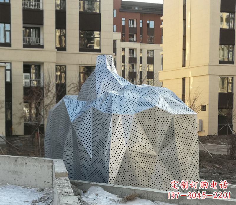 金华不锈钢小区假山雕塑雕塑点缀小区美景