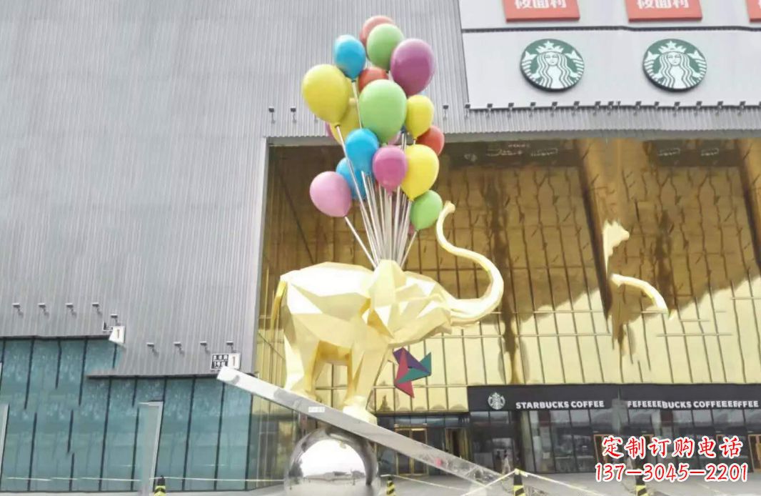 金华小象踩球不锈钢雕塑的魅力