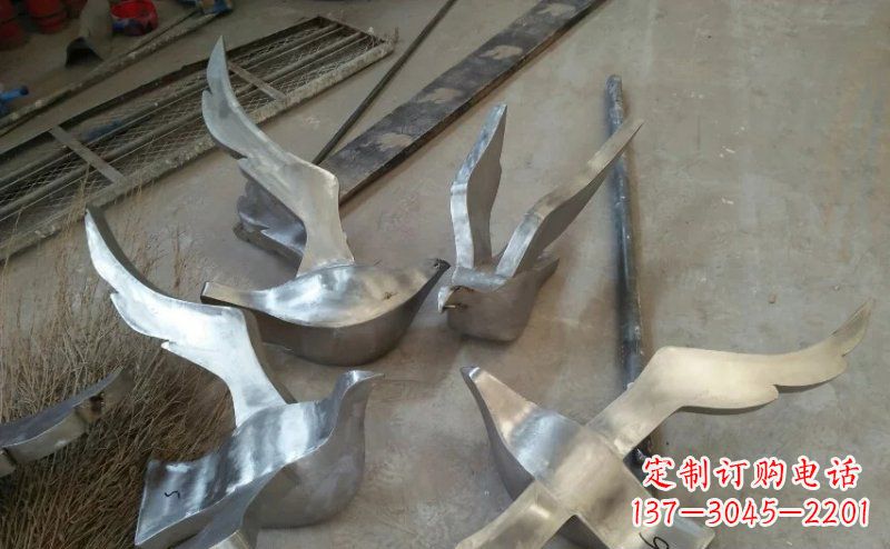 金华不锈钢小型鸽子雕塑
