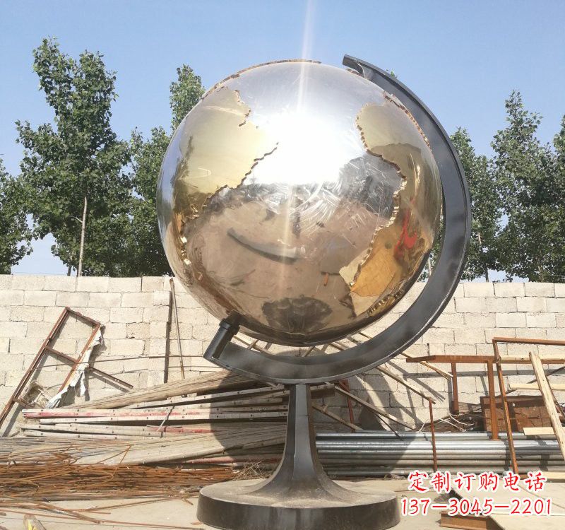 金华不锈钢校园地球仪雕塑