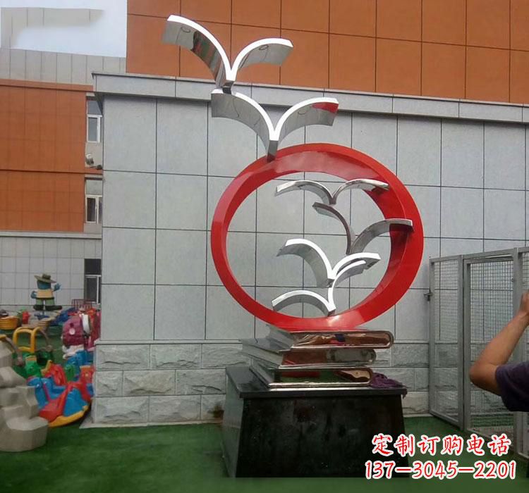 金华不锈钢书籍雕塑校园的精美装饰