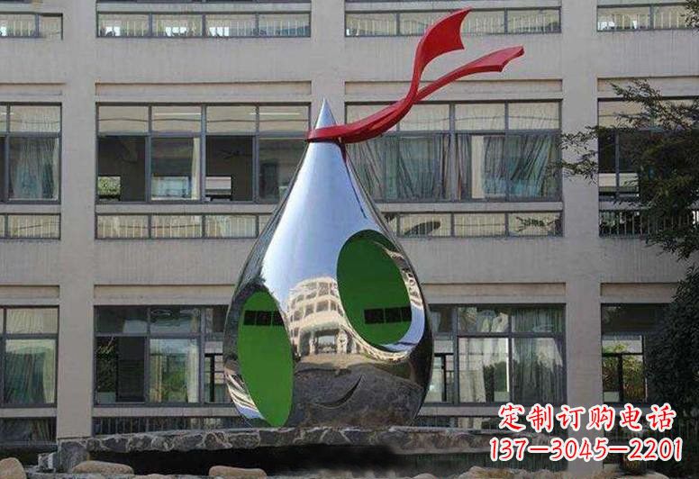 金华不锈钢校园水滴雕塑