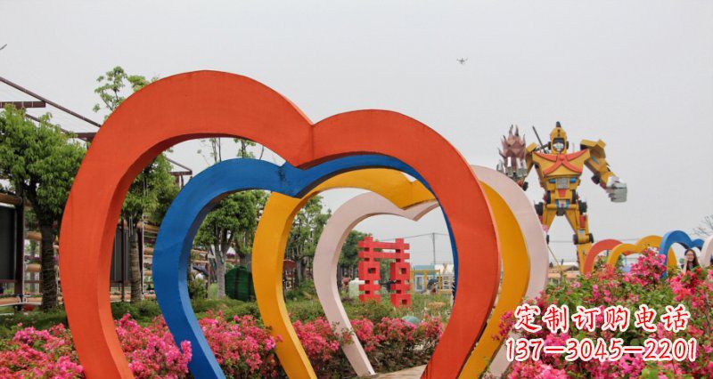 金华不锈钢心形拱门公园雕塑