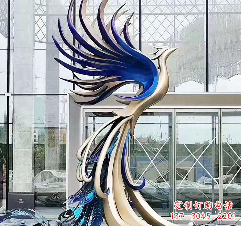 金华不锈钢艺术凤凰雕塑——璀璨夺目的艺术之美