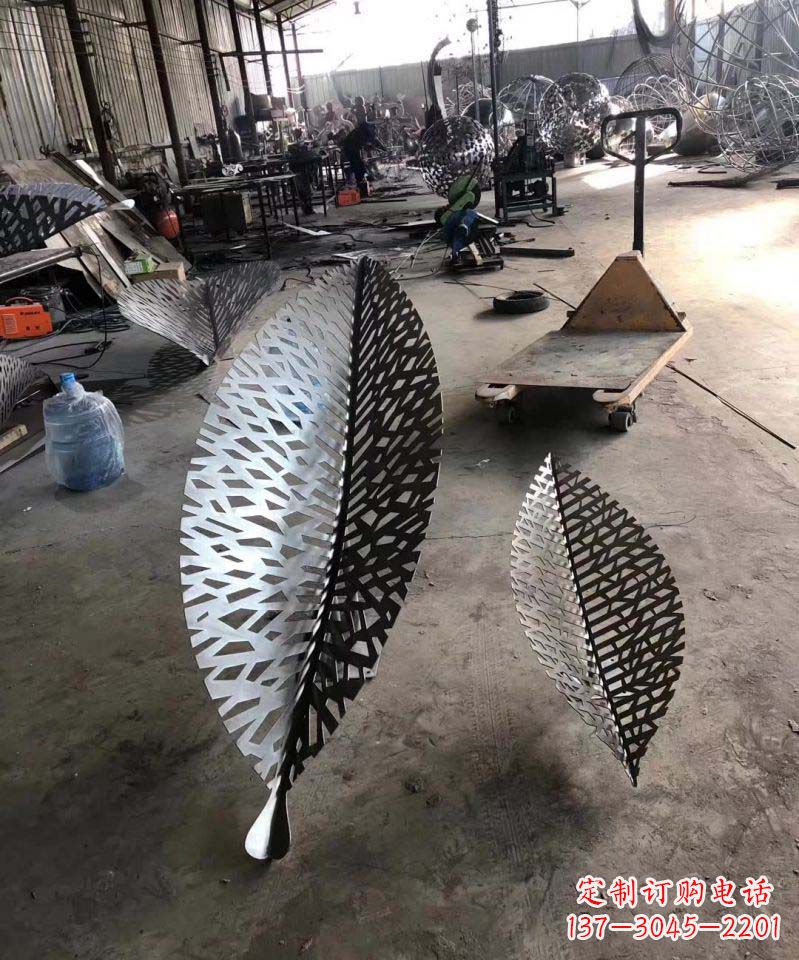 金华不锈钢美妙的艺术树叶雕塑