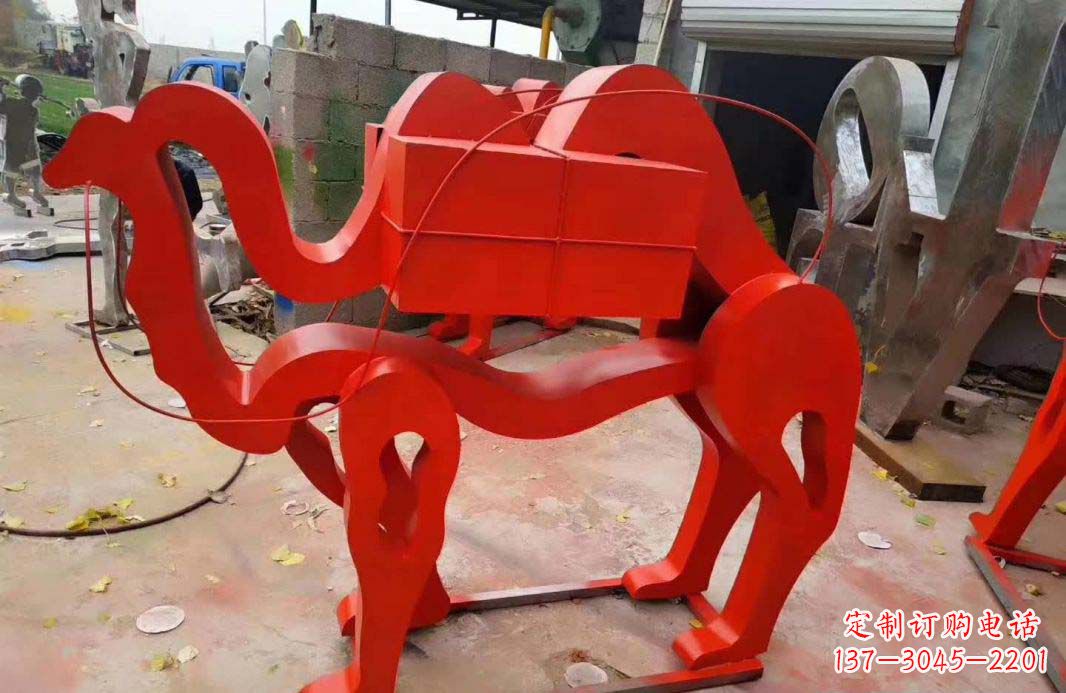 金华不锈钢艺术骆驼雕塑——雕塑精美的艺术之作