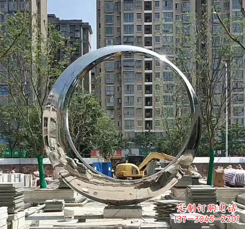 金华不锈钢艺术圆环雕塑