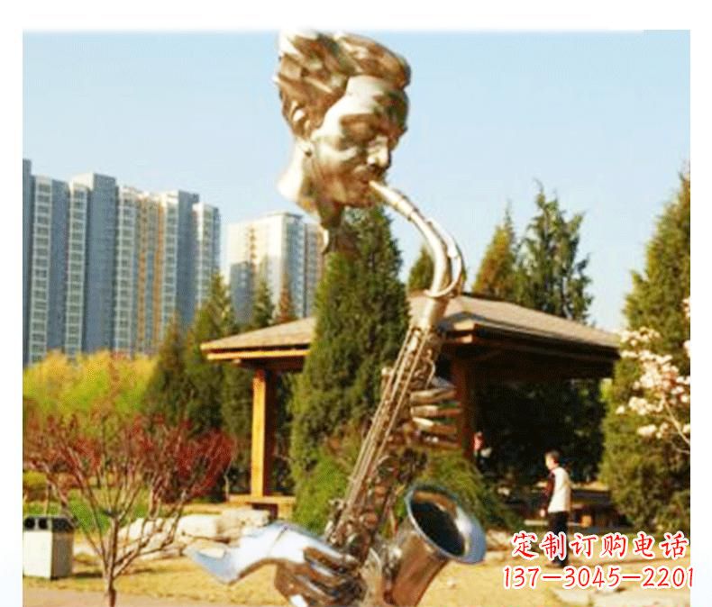 金华不锈钢萨克斯雕塑精美而又抒情