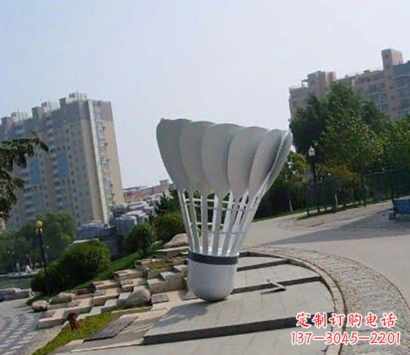 金华不锈钢羽毛球雕塑装点美丽的羽毛球世界