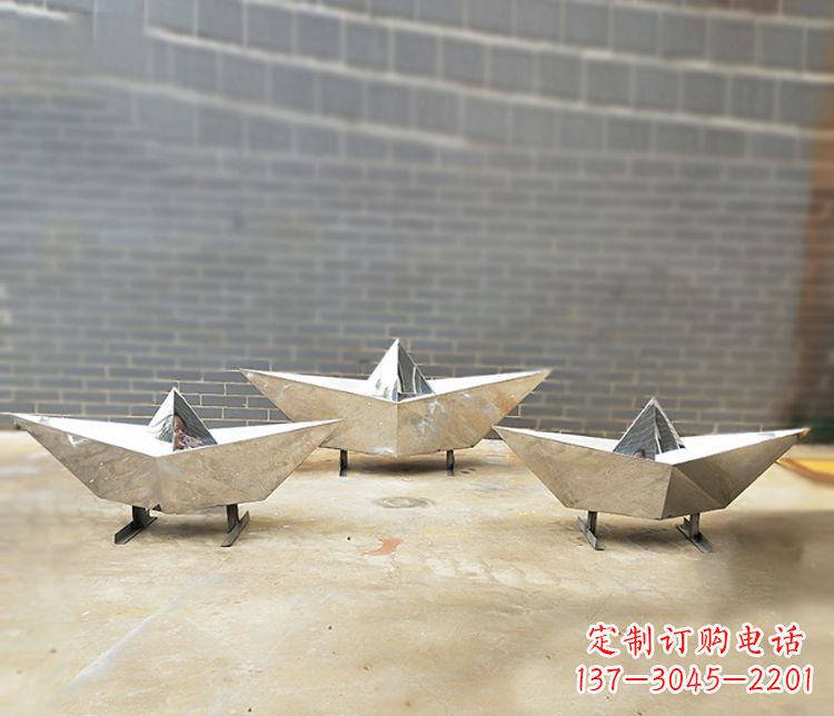 金华不锈钢元宝雕塑精致的艺术品