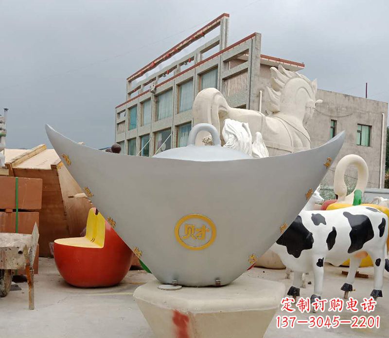 金华不锈钢元宝雕塑精美而珍贵